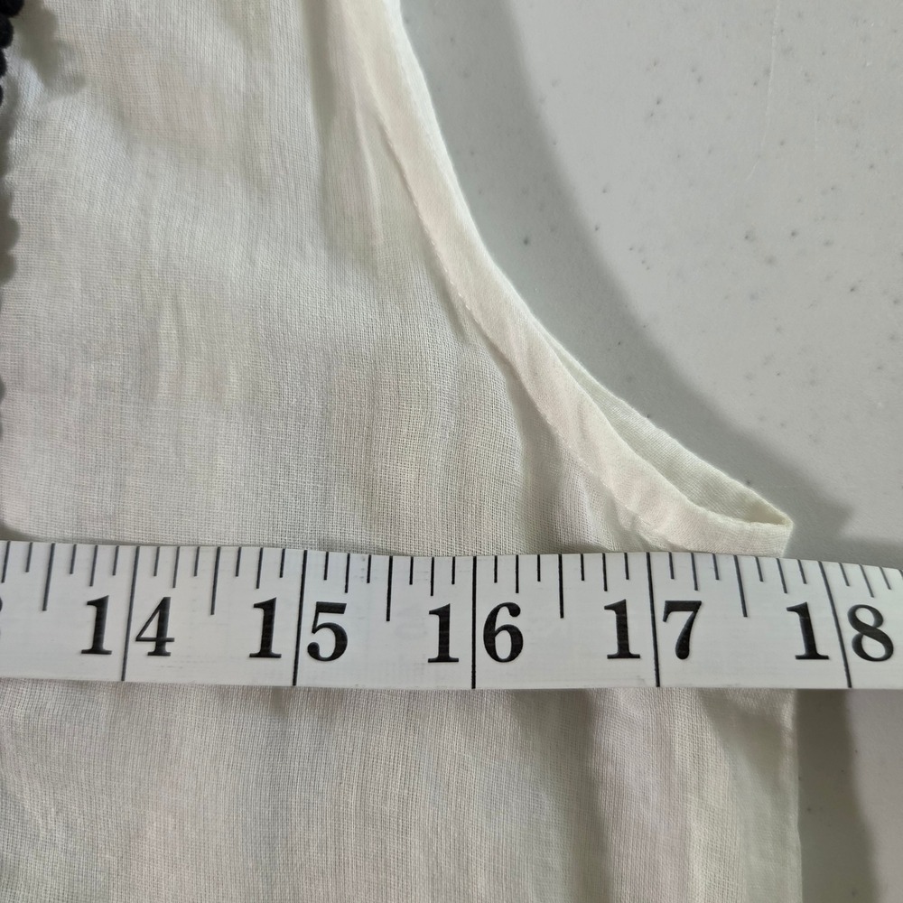 Sorbetto Sheer White Vestito Ornella Embroidered Tassel Midi Dress L/XL NEW - Picture 4 of 13